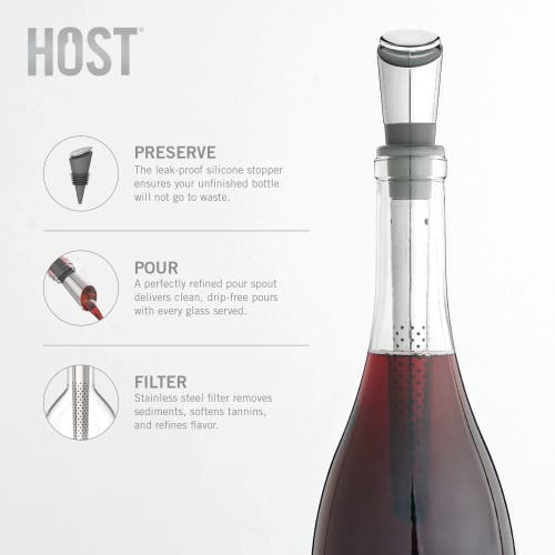 Host Filter Wine Pour Spout In Silver