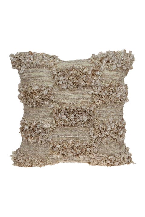 Bria Bohemian Beige Throw Pillow