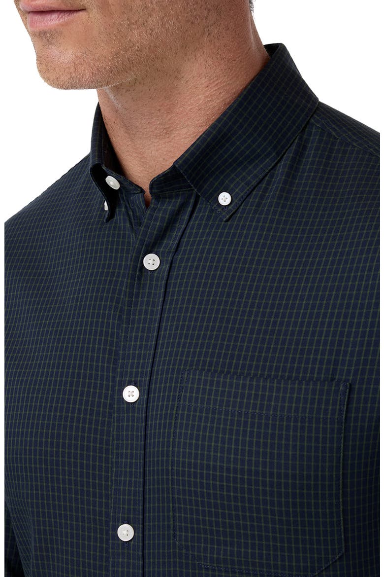 Kennedy Trim Fit Grid Button-Down Shirt, Alternate, color, NAVY EVERETT GRID