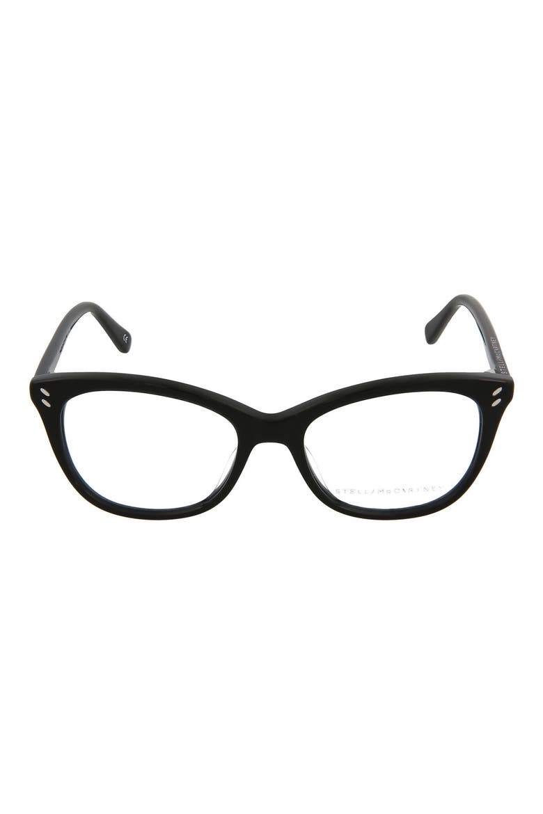 50mm Square Optical Frames, Main, color, BLACK BLACK TRANSPARENT/ TRN