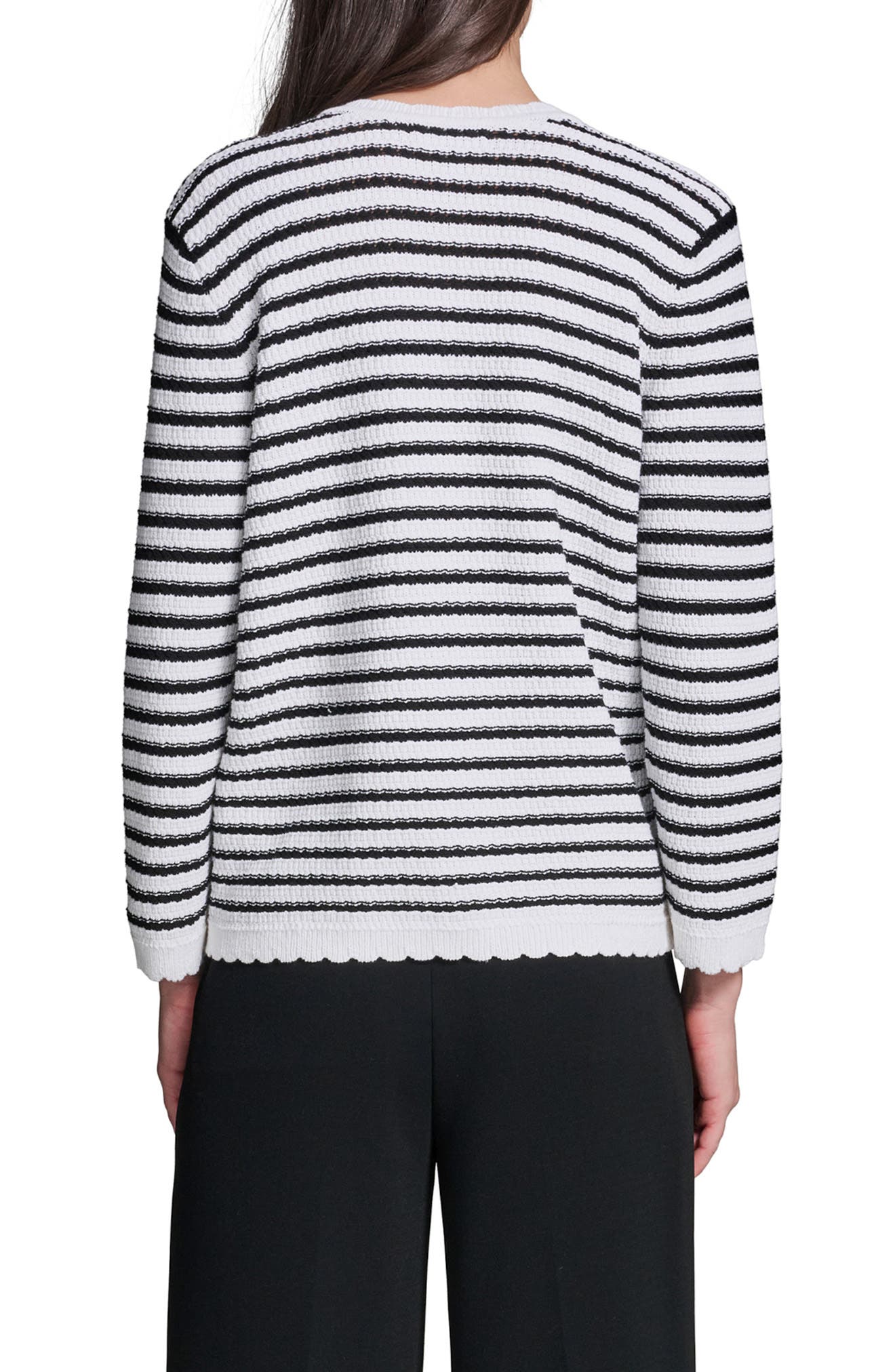 Stripe Cotton Blend Cardigan - image 2