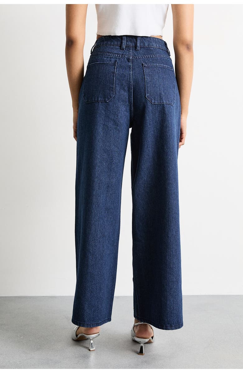 Warehouse Hotfix Embellished Wide Leg Jean, Alternate, color, Indigo