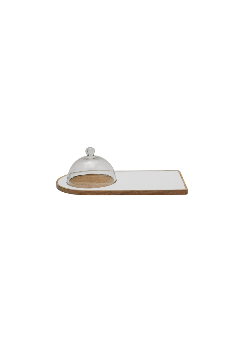 Madras Classic Cheese Cloche, Main, color, Clear