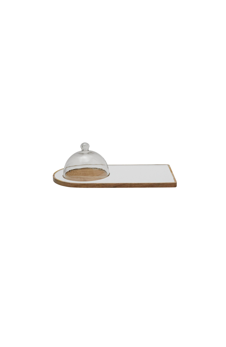 Be Home Madras Classic Cheese Cloche, Main, color, Clear