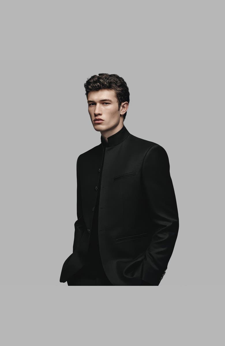 Blvck Mandarin Jacket, Alternate, color, Black