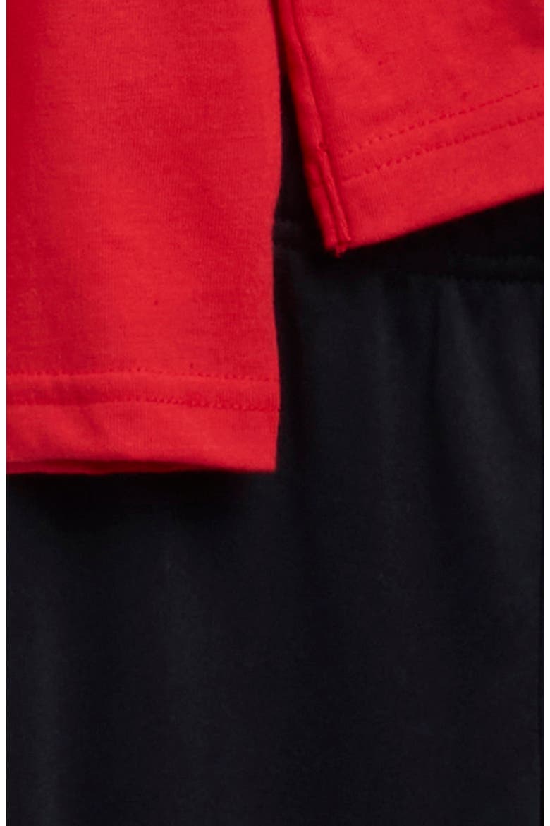 Logo Trim Long Sleeve T-Shirt & Pants Set, Alternate, color, RED