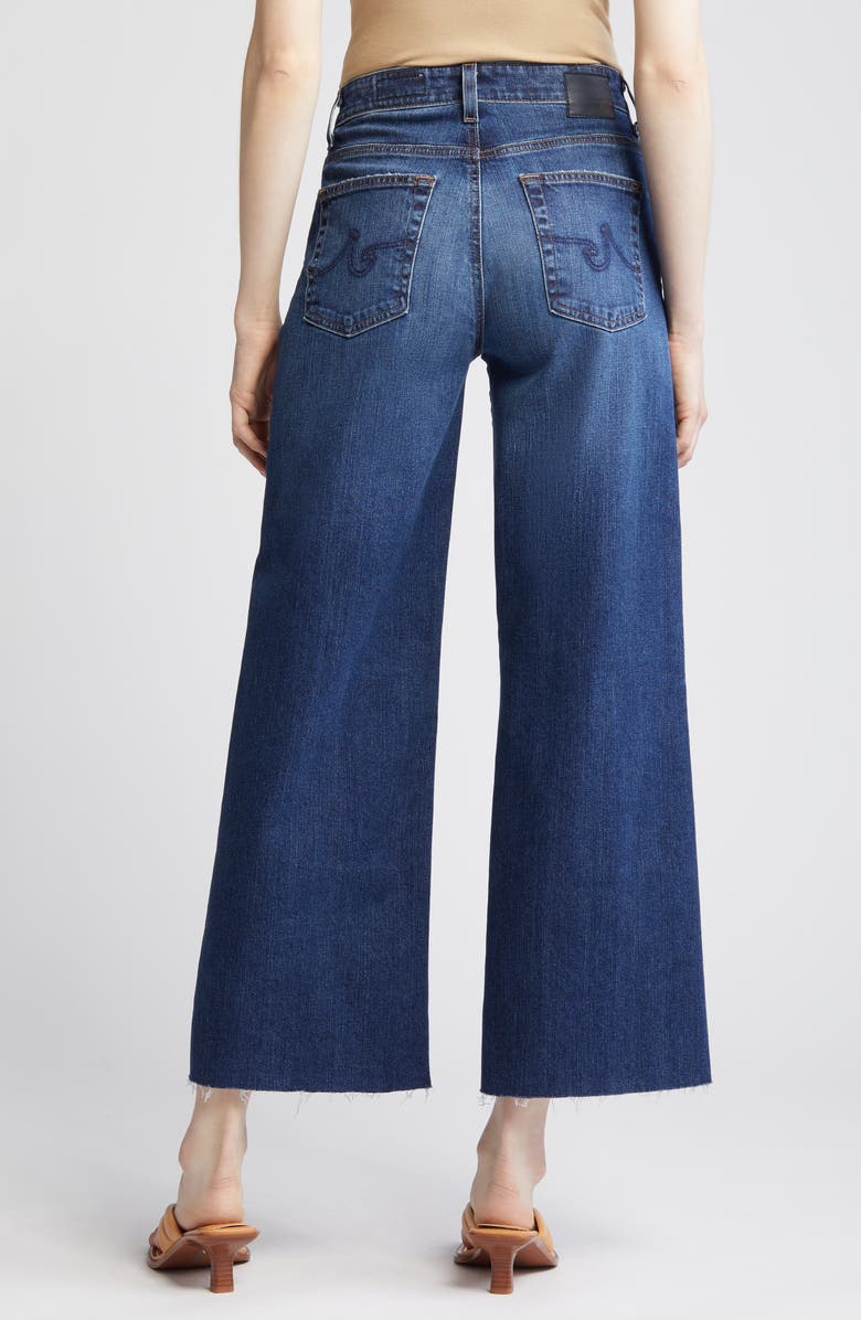 AG Saige Crop Raw Hem Wide Leg Jeans, Alternate, color,