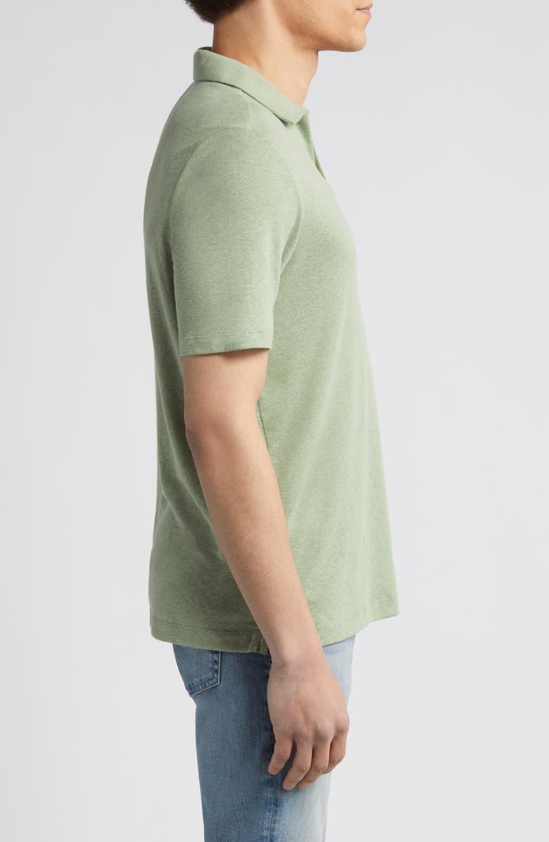 Johnston & Murphy Linen Blend Johnny Collar Polo, Alternate, color, 