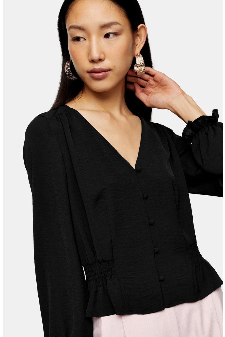 Millie Twill Tea Top, Alternate, color, BLACK