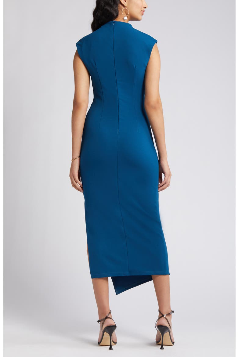 Dida Funnel Neck Cocktail Dress, Alternate, color, BLUE