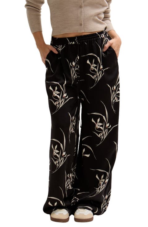 Lillibet Wide Leg Large Floral Print Trouser