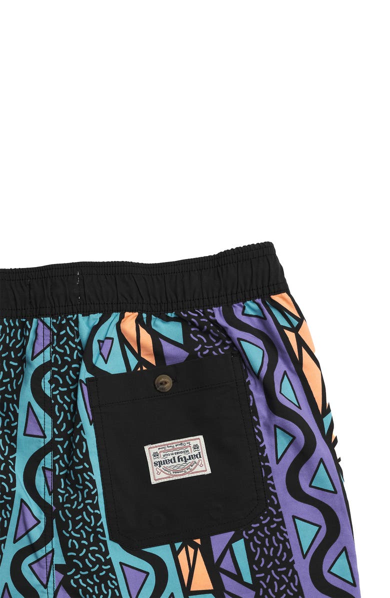 Party Pants Maui Wowie Printed Swim Trunks, Alternate, color, 
