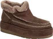 SHUSHOP Ulla Faux Fur Lined Platform Bootie