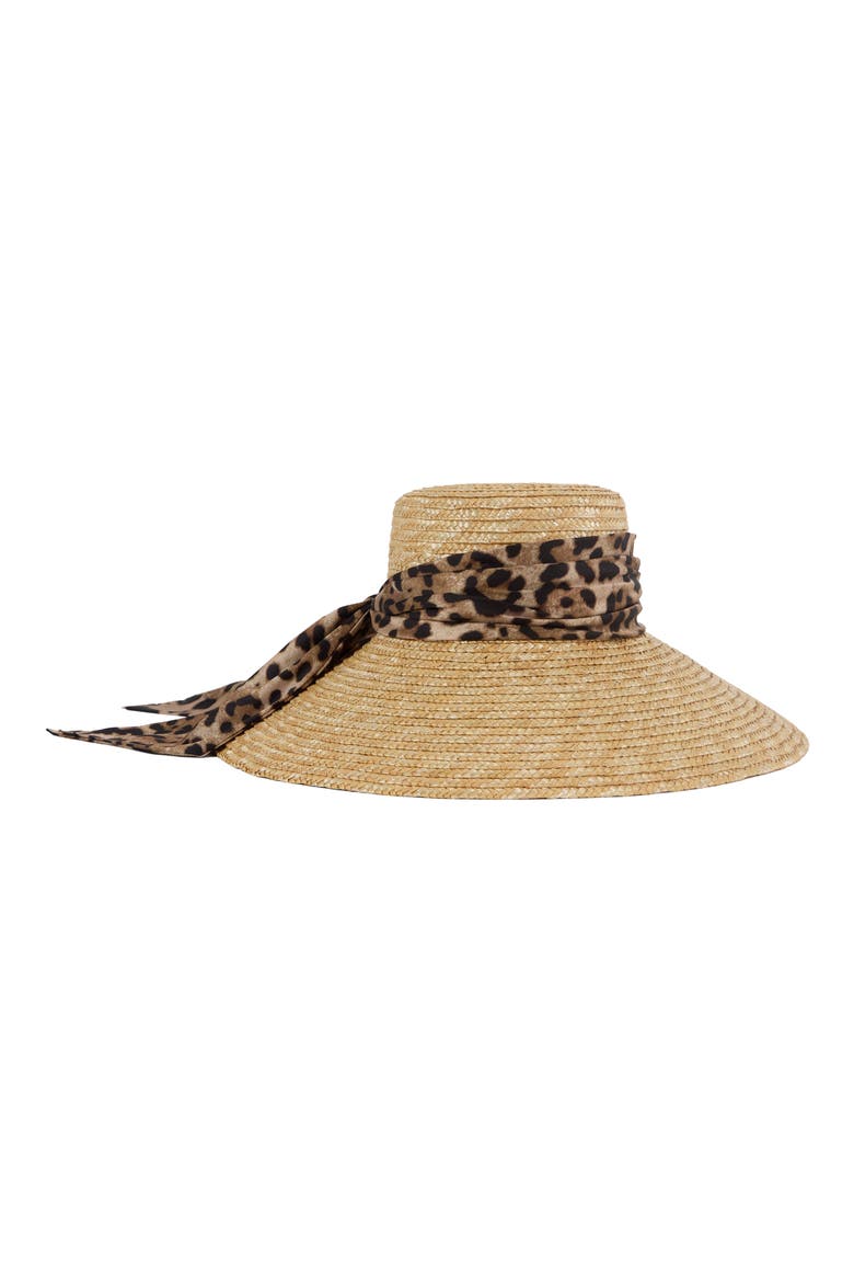 Mirabel UPF 50+ Straw Sun Hat, Main, color, NATURAL