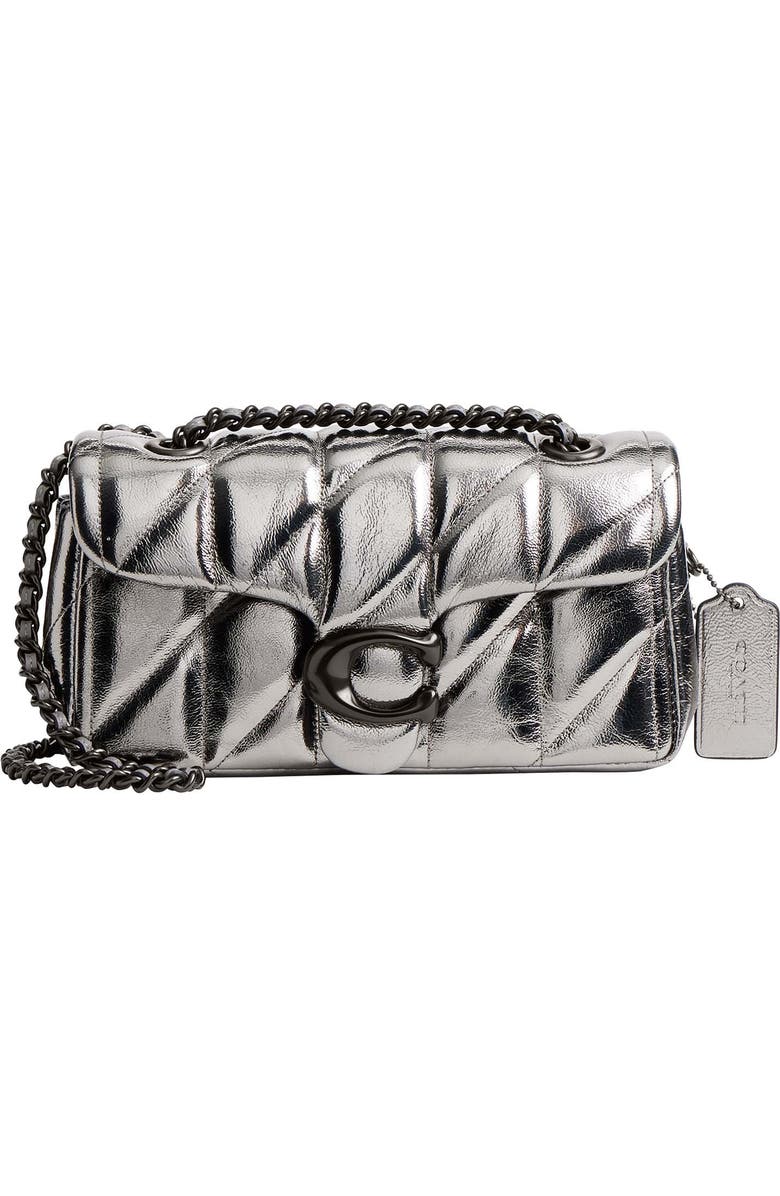 COACH Tabby Quilted Metallic Leather Convertible Shoulder Bag, Main, color,