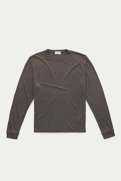 Light Weight viscose Sorona Long Sleeve Crew Neck T-Shirt
