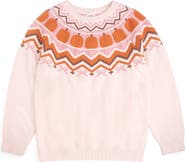 Sweet Wink Pumpkin Fair Isle Women's Sweater
