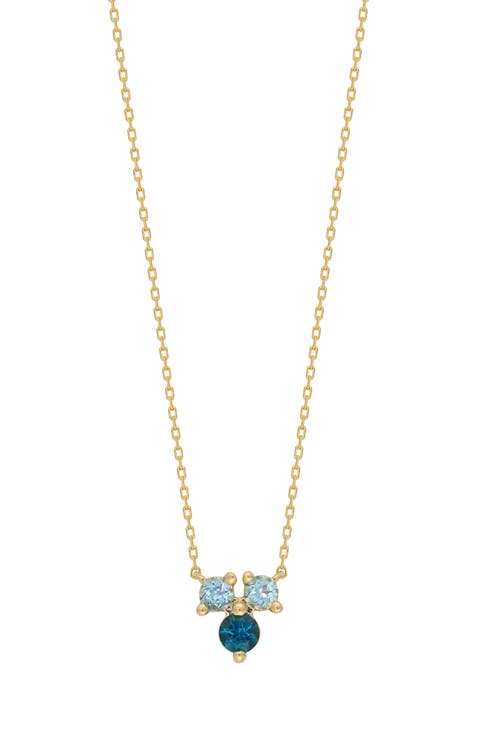 14K Gold Semiprecious Stone Pendant Necklace (Nordstrom Exclusive)