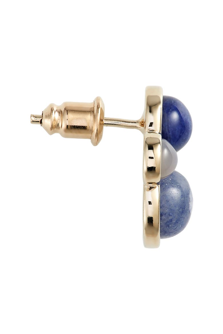Ora Cabochon Post Earrings, Alternate, color, BLUE MULTICOLOR