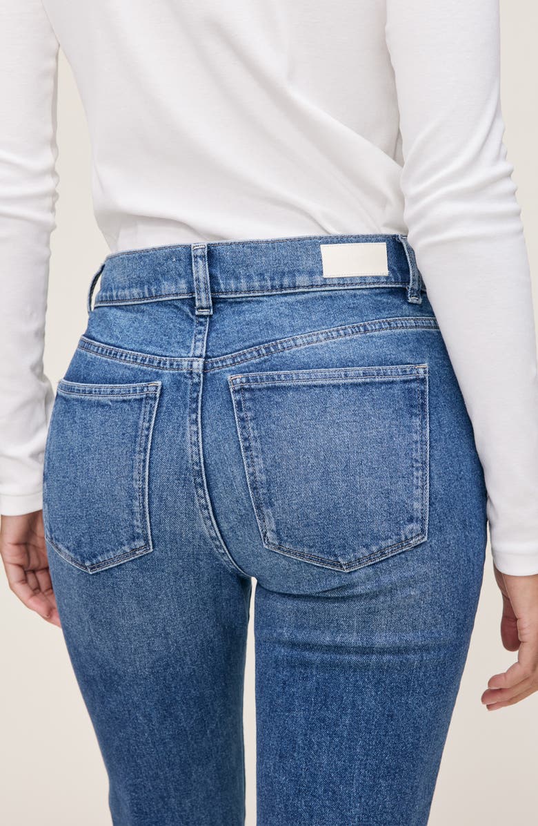 DL1961 Patti High Waist Straight Leg Jeans, Alternate, color, Opal Beach Cuffed