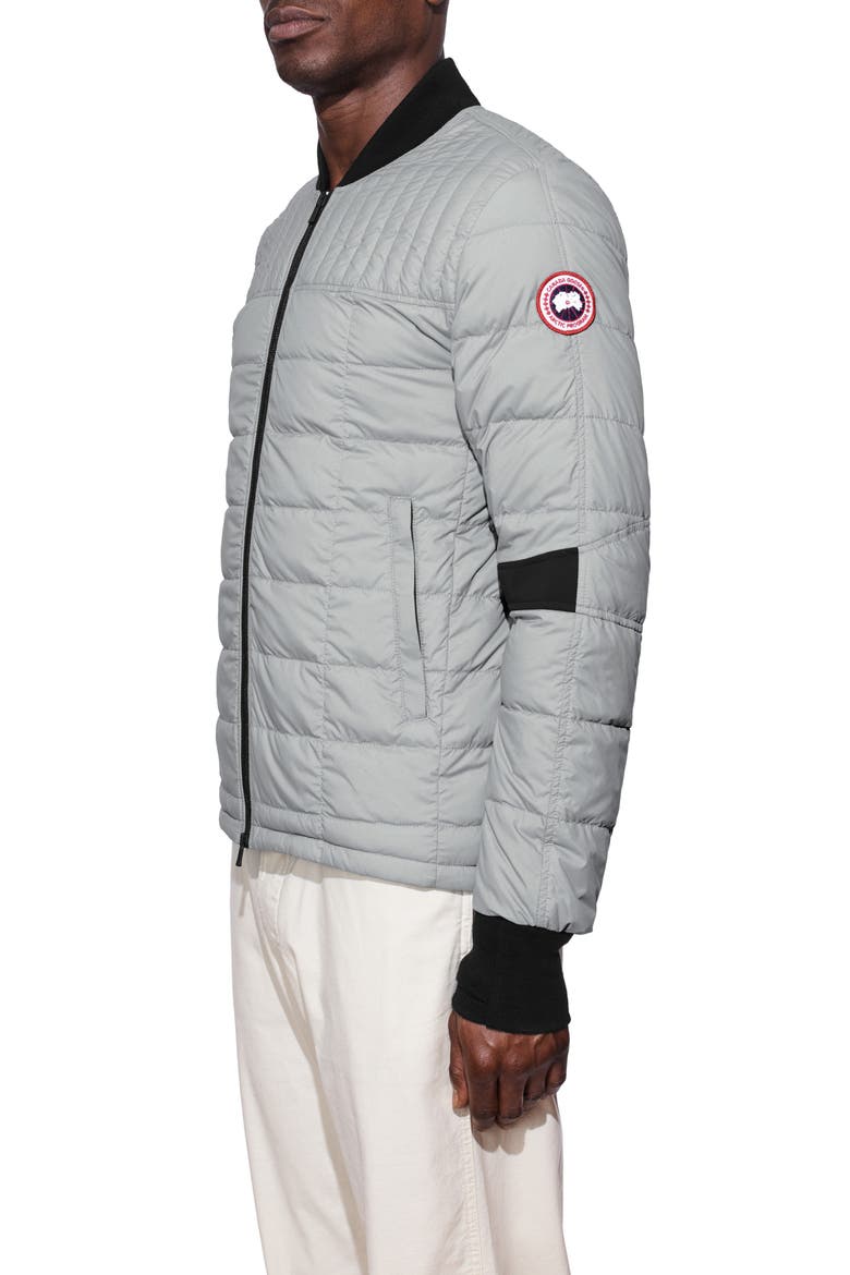 Dunham Slim Fit Down Bomber Jacket, Alternate, color, PERAFROST