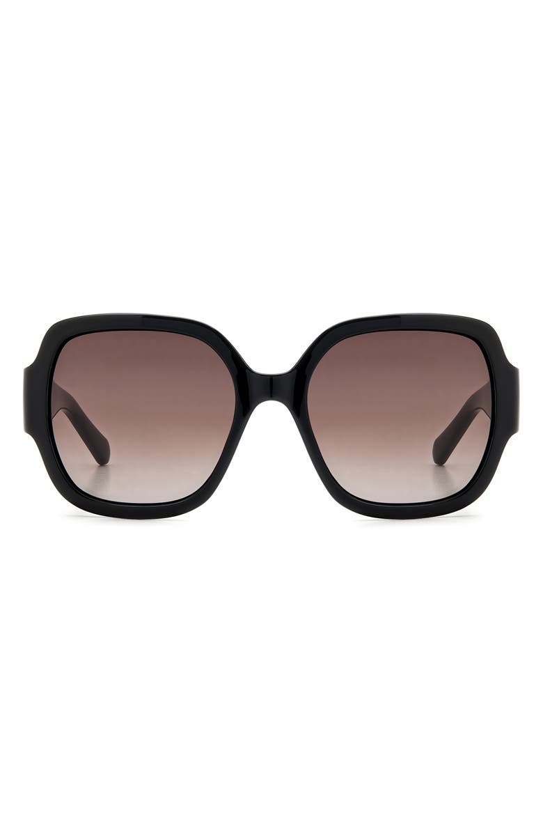 Fossil 58mm Square Sunglasses, Main, color, Black