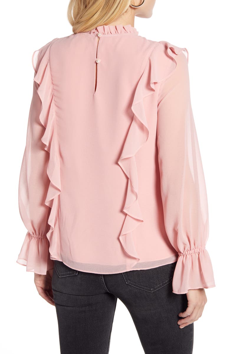 Rachel Parcell Feminine Ruffle Top, Alternate, color,