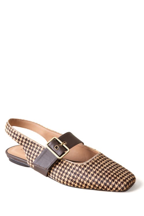 Huma Blanco Farrah Slingback Flat In Brown