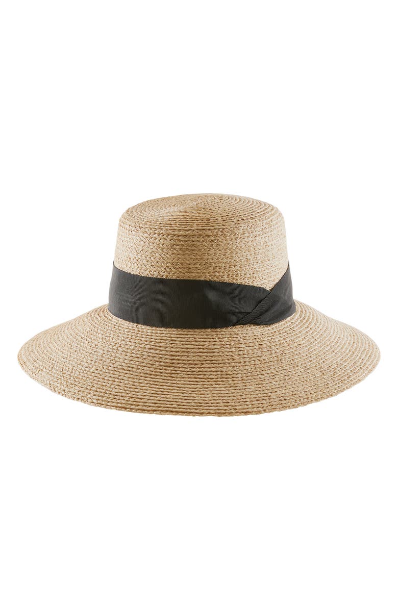 Helen Kaminski Makeda Angled Brim Raffia Hat, Main, color, 