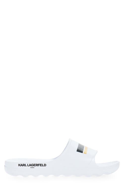 Karl Lagerfeld Paris Stripe Logo Pool Slide