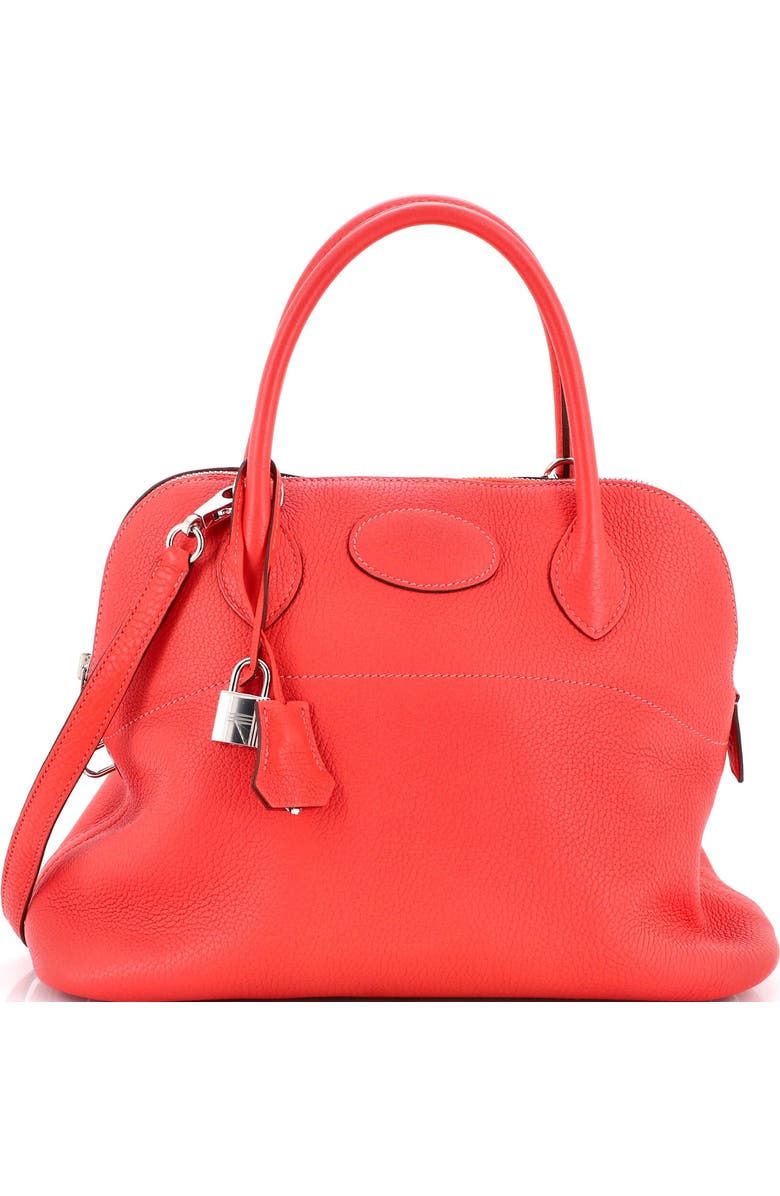 Pre-Owned Hermes Bolide Bag Clemence 31, Main, color, Rouge Pivoine