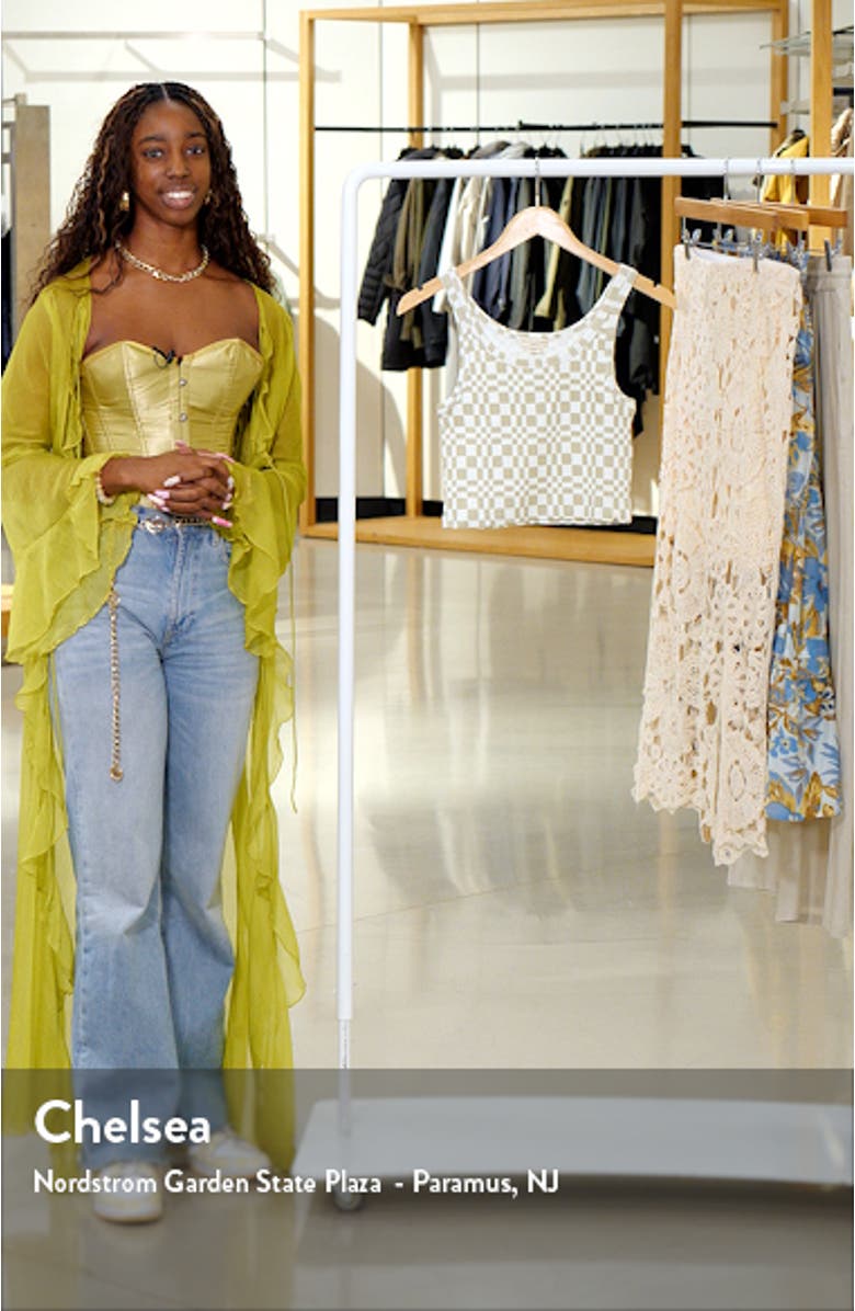 Sun Goddess Checker Crop Tank, sales video thumbnail