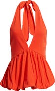 Free People Paige Peplum Halter Top