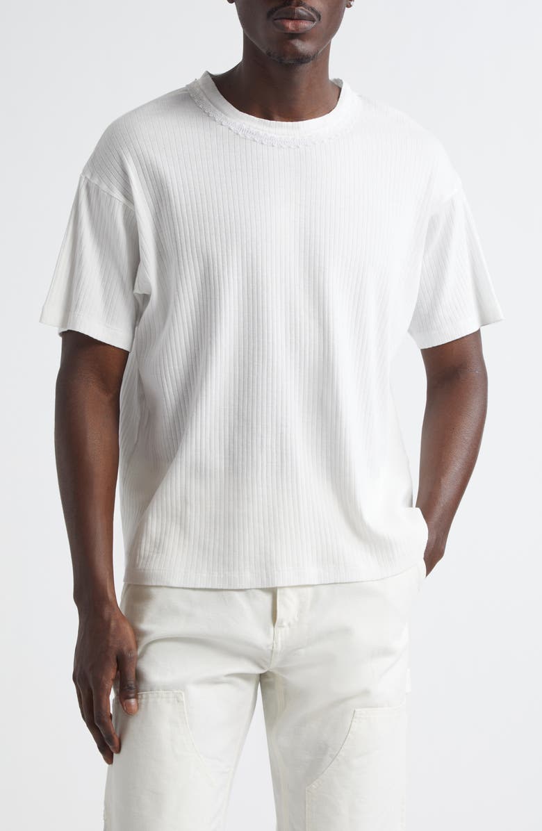 Bode Beaded Salt Marsh T-Shirt, Main, color, Cream