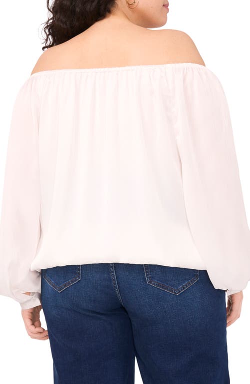 Vince Camuto Off The Shoulder Long Sleeve Top In White