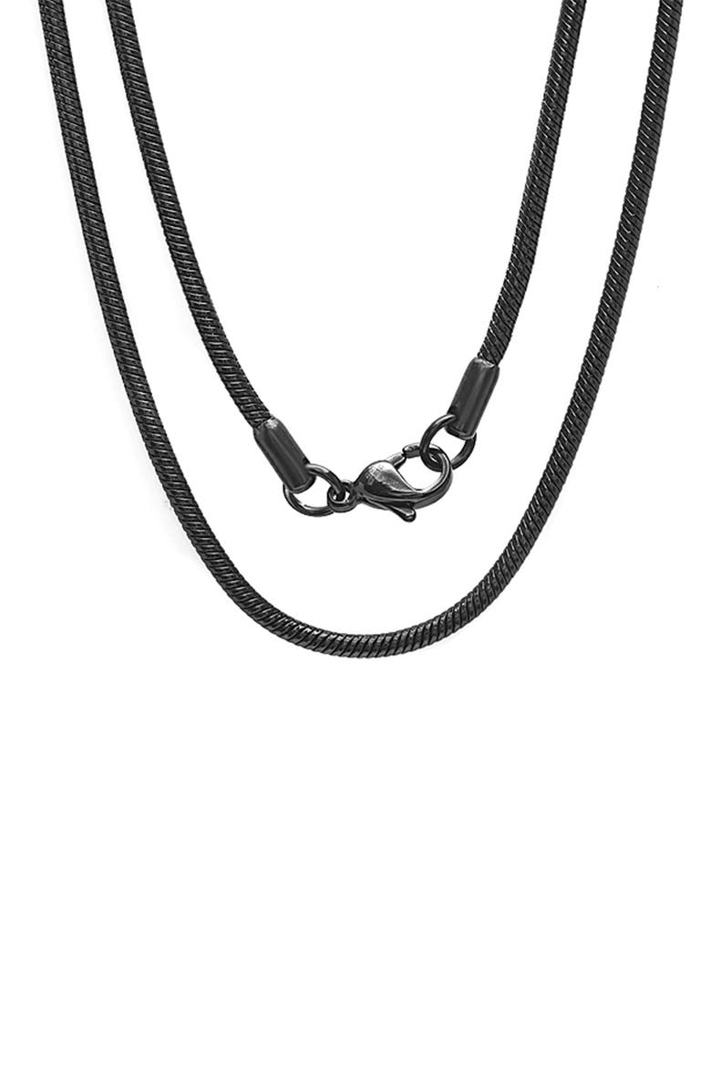 Men's Snake Chain Necklace, Main, color, BLACK