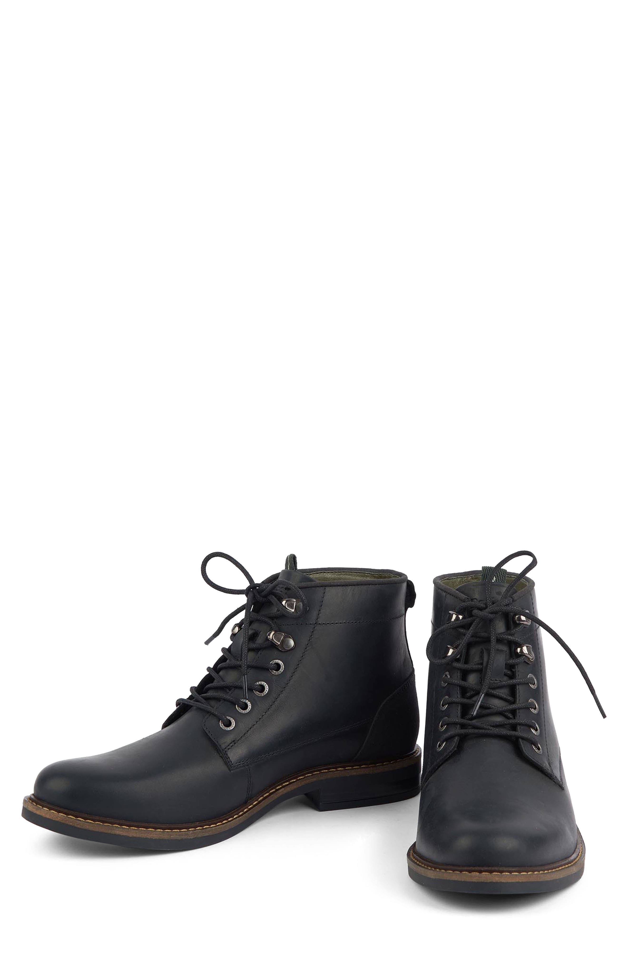 Barbour Deckham Plain Toe Boot, Alternate, color, Black