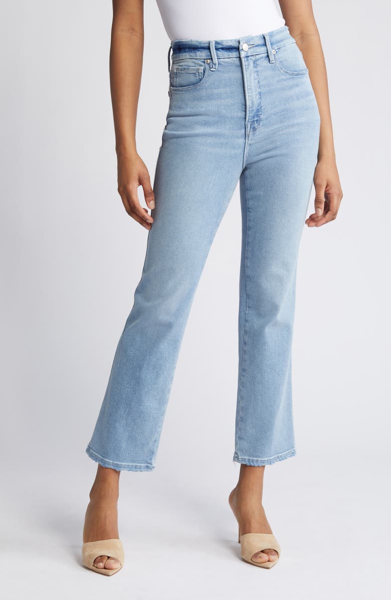 Good American Good Curve Straight Leg Jeans, Main, color, 