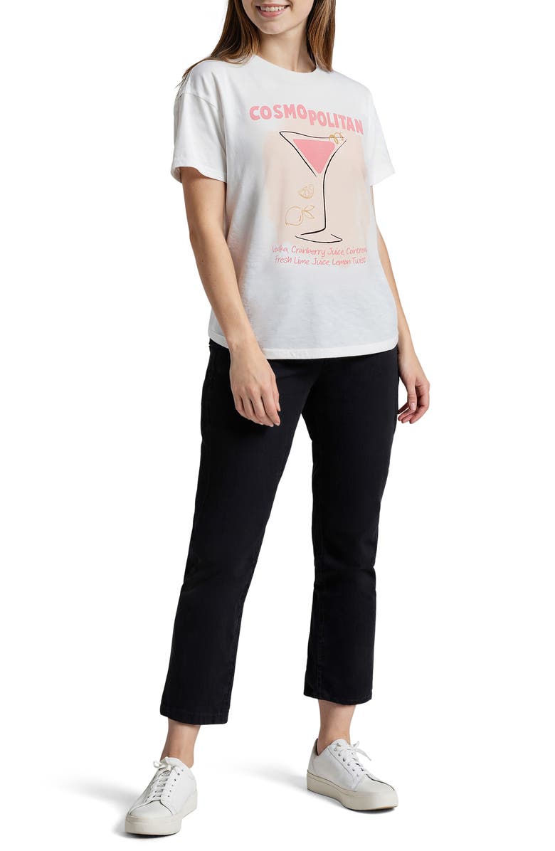 Wildfox Jamie Cosmopolitan Graphic T-Shirt, Alternate, color, Snow White