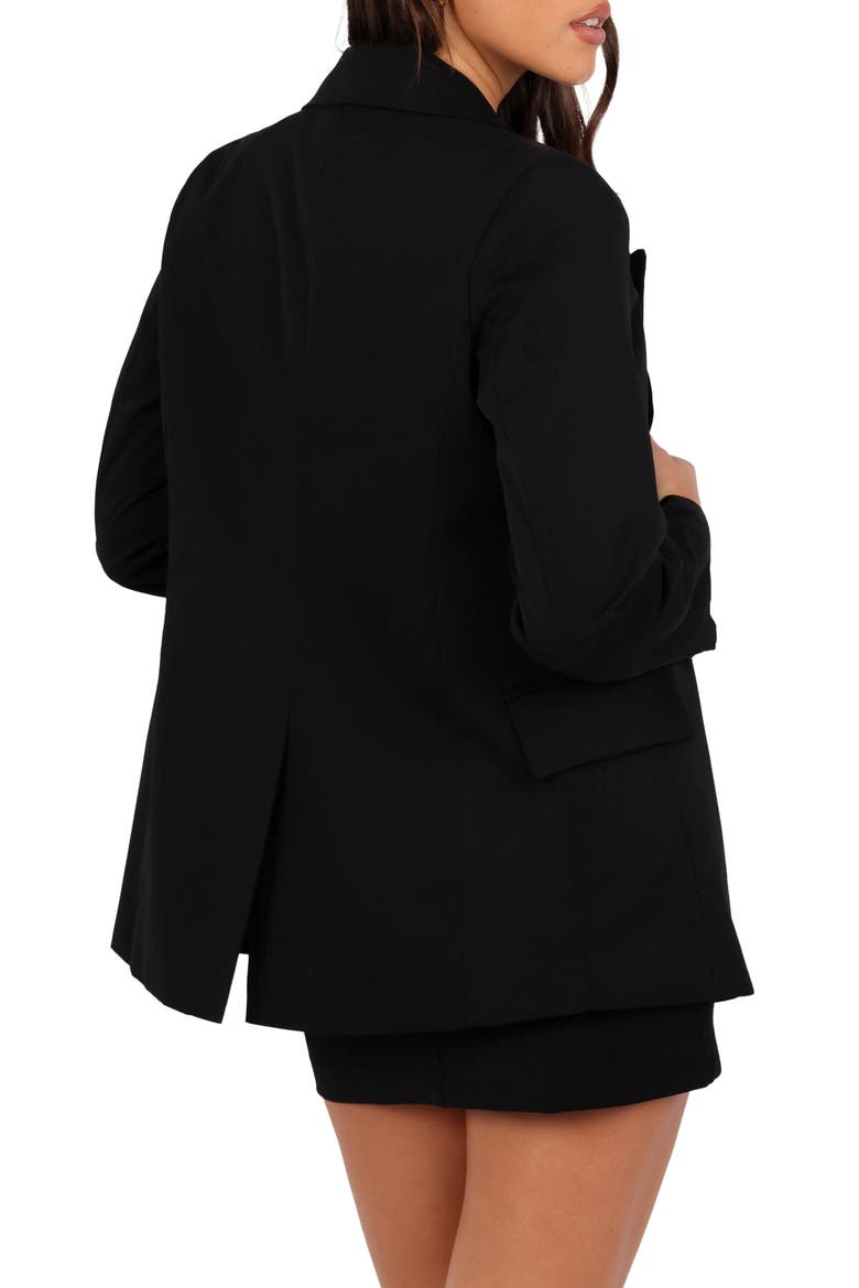 Juliette Check Double Breasted Blazer, Alternate, color, BLACK