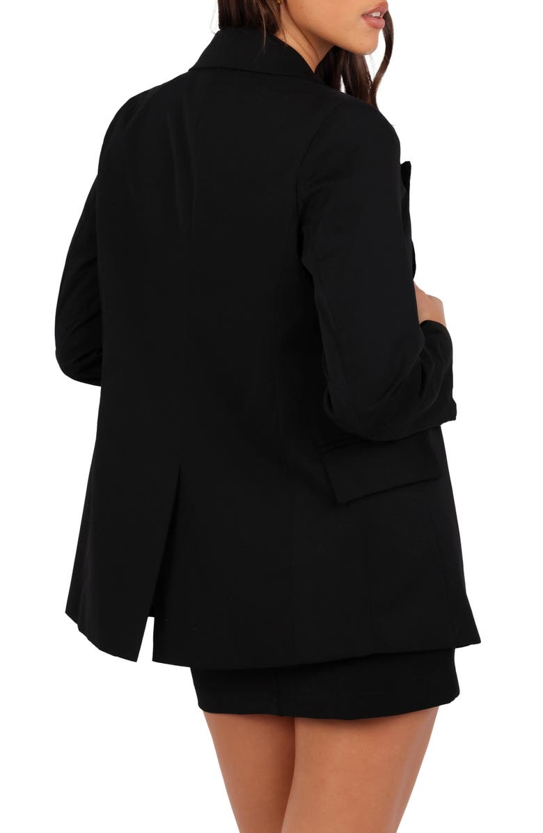 Petal & Pup Juliette Check Double Breasted Blazer, Alternate, color, Black