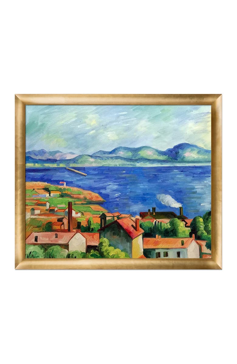 OVERSTOCK ART The Gulf Of Marseilles - Framed Oil Reproduction of an Original Painting By Paul Cezanne, Alternate, color, 