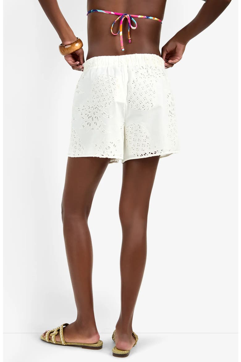 Alody Cotton Eyelet Shorts, Alternate, color, Whitewash