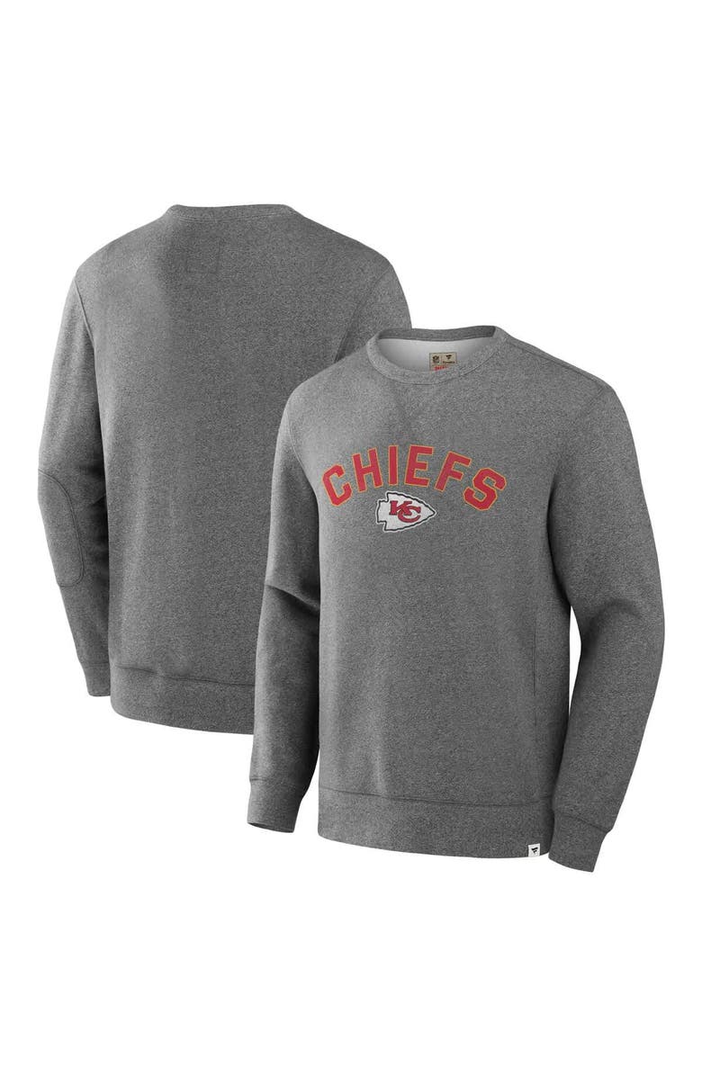 FANATICS Men's Fanatics  Heather Gray Kansas City Chiefs Loop Terry Pullover Sweatshirt, Main, color, Heather Gray