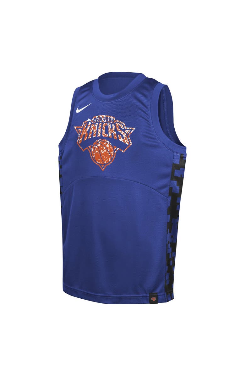 Nike Youth Nike Blue New York Knicks Courtside Starting Five Team Jersey, Alternate, color, Blue