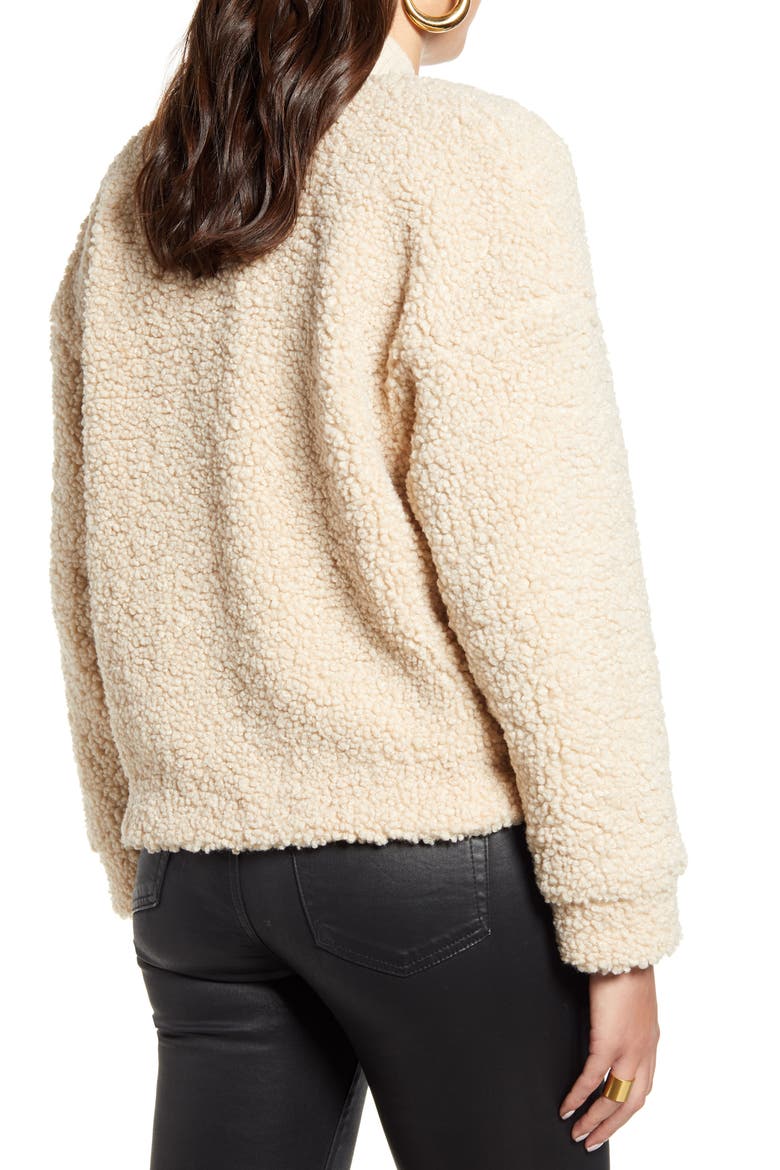 Annika Short Teddy Jacket, Alternate, color, OATMEAL