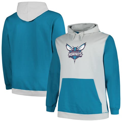 Men's Fanatics Branded  Teal/Silver New Orleans Hornets Big & Tall Primary Arctic Pullover Hoodie