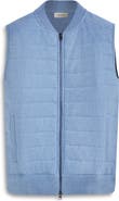 Bugatchi Quilted Cotton Zip Sweater Vest