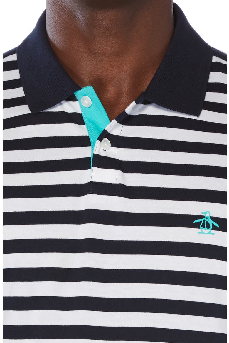 Mix Stripe Polo, Alternate, color, DARK SAPPHIRE