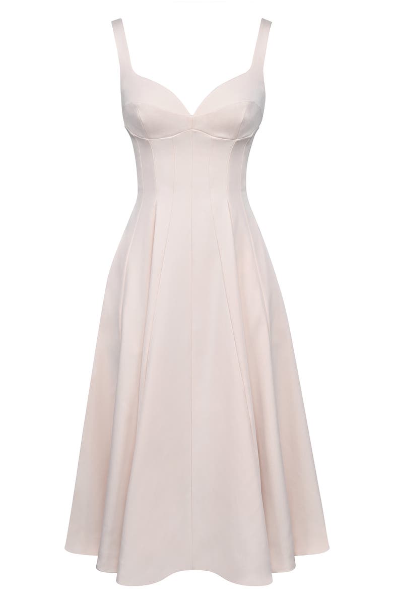 HOUSE OF CB Carlotta Twill Fit & Flare Dress, Alternate, color, 